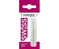 42 mm metalinės adatėlės Target Signature Swiss Points RST, geltonos