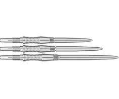 42 mm metalinės adatėlės Target Signature Swiss Points RST, sidabrinės
