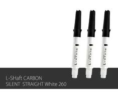 Besisukantys koteliai L-style L-SHaft Silent Carbon 260, baltos/juodos spalvos