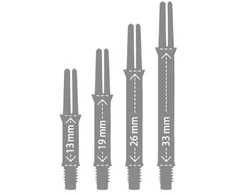 Koteliai L-style N9 Gradient L-SHaft 330, skaidrios/raudonos spalvos