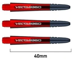 Koteliai Winmau Vecta Blade 360, ilgi, 40 mm, raudonos sp.