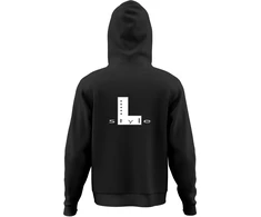 L-style džemperis su gobtuvu, XXXXL, juodas