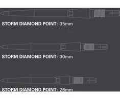 Metalinės adatėlės Target Swiss Storm Diamond, 35 mm
