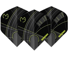 Winmau Prism Delta MvG dart flights juodas/žalias