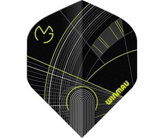 Winmau Prism Delta MvG dart flights juodas/žalias
