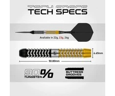 23 gramų strėlytės Winmau Exion Parallel Switch Point 90% volframo