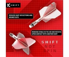 Vientisa besisukančio kotelio ir sparnelio sistema Target K-Shift No.2, juodos sp., ilgi