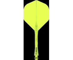 Winmau Fusion 2 standard - integruota kotelio ir standartinio sparnelio sistema, geltoni, ilgi