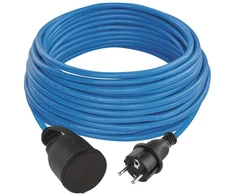 Emos Atsparus atmosferos poveikiui ir vandeniui prailginimo laidas 20 m / 1 lizdas / mėlynas / PVC / 230 V / 1,5 mm2