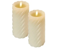Emos Dekoratyvinė LED vaško žvakė 17 cm, 2 vnt. / 2xAAA / šilta balta / laikmatis