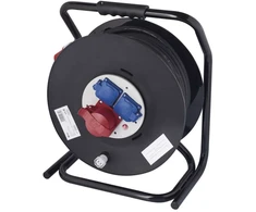 Emos Guminis prailginimo laidas ant ritės 230 V~/400 V~ 3 lizdai. 33 m. 2,5 mm2