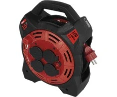 Ilgintuvas ritėje su įžeminimu IP44 Emos 4viet./15m/3x1.5mm