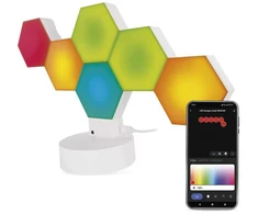 Emos Hexagon išmanioji LED stalo lempa RGBIC reguliuojamas apšvietimas WiFi GoSmart