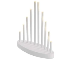Emos LED Advento žvakė, balta, laikmatis, 10 šiltų baltų LED, 3 AA baterijos