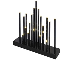 Emos LED Advento žvakė, juoda, 27,5 cm / laikmatis / 3xAA / šilta balta / skirtas naudoti patalpose