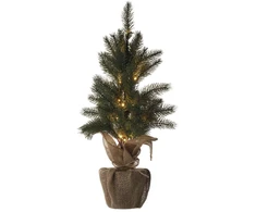 Emos LED dirbtinė Kalėdų eglutė, 52 cm, 3x AA, IP20, laikmatis, šilta balta šviesa