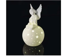 Emos LED keramikinis angelas 29 cm / 2xAA / naudoti patalpose / šilta balta šviesa