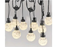 Emos LED light chain - 20x party bulbs, 7,6 m, indoor and outdoor, warm baltas