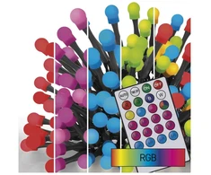 Emos LED šviesos grandinės kamuoliukai, 10 m, RGB, nuotolinis valdymas, programos, laikmatis