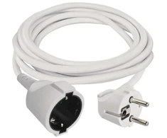 Emos Pailginimo laidas 1,4 m / 1 lizdas / baltas / PVC / 1 mm2