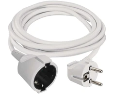 Emos Pailginimo laidas 3 m / 1 lizdas / baltas / PVC / 1,5 mm2