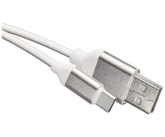 Emos USB 2.0 įkrovimo kabelis tipo C, baltas, 1 m.