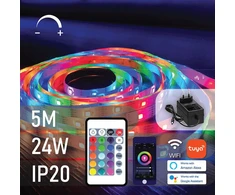 SpectorLight LED juostos rinkinys SPECTOR LIGHT, 24 W, RGB+CCT, dimeriuojamas, Smart Wi-Fi + pultelis, 5 m