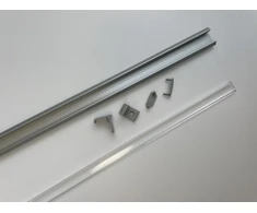 SpectorLight LED juostos kampinis profilis C, komplektas, skaidrus dangtelis, 1 m
