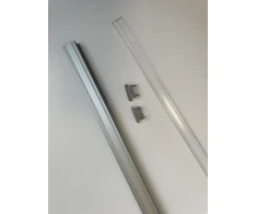 SpectorLight LED juostos profilis B sidabrinis, komplektas, skaidrus dangtelis, 1 m