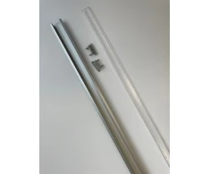 SpectorLight LED juostos profilis B sidabrinis, komplektas, matinis (ledinis) dangtelis, 1 m