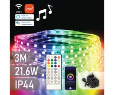 SpectorLight LED juostos rinkinys SPECTOR LIGHT, IP44,21,6W,RGB,dim.,pultelis,muz.,programos,3m,30LED/m