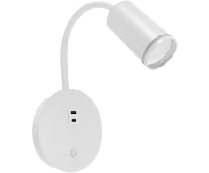 Struhm Sieninis šviestuvas Gu10 Zula USB A USB C baltas
