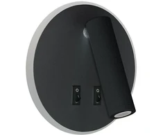Struhm Sieninis šviestuvas OTELLO LED 6W+3W juodas, apvalus