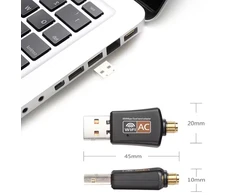 USB WiFi Dviejų dažnių 5 GHz 2,4 GHz 600 Mbps belaidžio tinklo plokštė