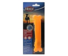 Atstarojošās kakla siksnas aksesuārs : Trixie Flash light band USB, for dogs, 15 × 2.5 cm, oranžinis