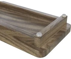Bļoda dzīvniekiem, keramika - Trixie CityStyle bowl set, ceramic/MDF, 2 × 0.4 l/12 × 12 cm/30 × 4 × 15 cm