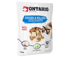 ONTARIO vištienos ir menkės sumuštinis katėms