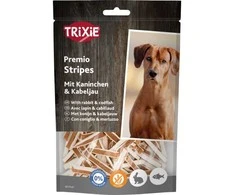 TRIXIE PREMIO Žuvų ir triušių juostelės, 100 g (6 pak.)