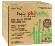 Gimborn Absorbējošie paladziņi - Gim Dog TRAINING PADS PUPI PIU BAMBOO 60x90cm 50gab