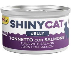 Konservēta barība kaķiem - Gimborn SHINYCAT Jelly Tuna With lašiša 70g