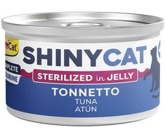Konservuotas kačių maistas - Gimborn SHINYCAT ŽELĖ STERILIZUOTAS TUNAS 70g