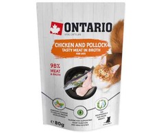 ONTARIO katės maistas vištiena ir menkė