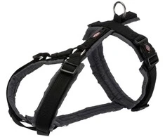 Trixie Premium Trekking Harness, M: 53–64 cm / 20 mm, juodas / grafitas