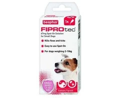 Līdzeklis pret blusām, ērcēm suņiem : Beaphar Fiprotec dog, no 2 līdz 10 kg,1pip.;