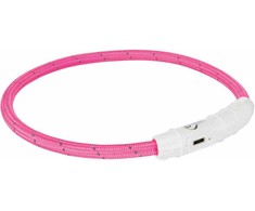 Trixie Žiedas su USB blykste, XS-S: 35 cm / 7 mm, rožinė