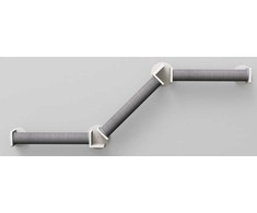 Trixie Wall rinkinys 2, katei, balta/pilka, 195 × 78 cm, takas iš stulpų