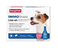 Beaphar Antiparazitiniai šunų lašai Immo Shield 1 pipetė mažoms veislėms