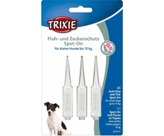 Lašai nuo blusų ir erkių šunims: „Trixie Spot On“ apsauga nuo blusų ir erkių mažiems šunims, 3 × 1,5 ml