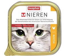 Pilnvērtīga diētiska kaķu barība (pastēte) : Beaphar Nierdieet HUHN 100G.