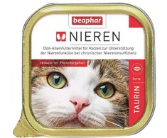Pilnvērtīga diētiska kaķu barība (pastēte) : Beaphar NIERDIEET TAURIN 100G.